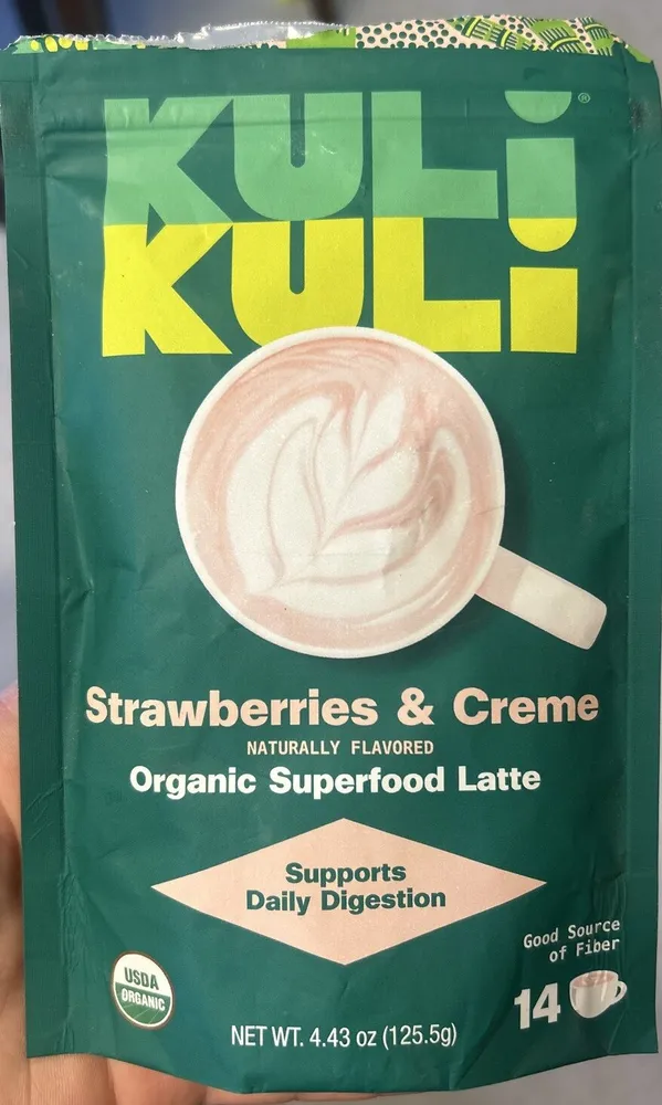 Strawberries and Crème Superfood Latte