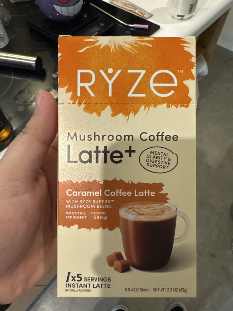 Mushroom Coffee Latte+ Caramel Coffee Latte
