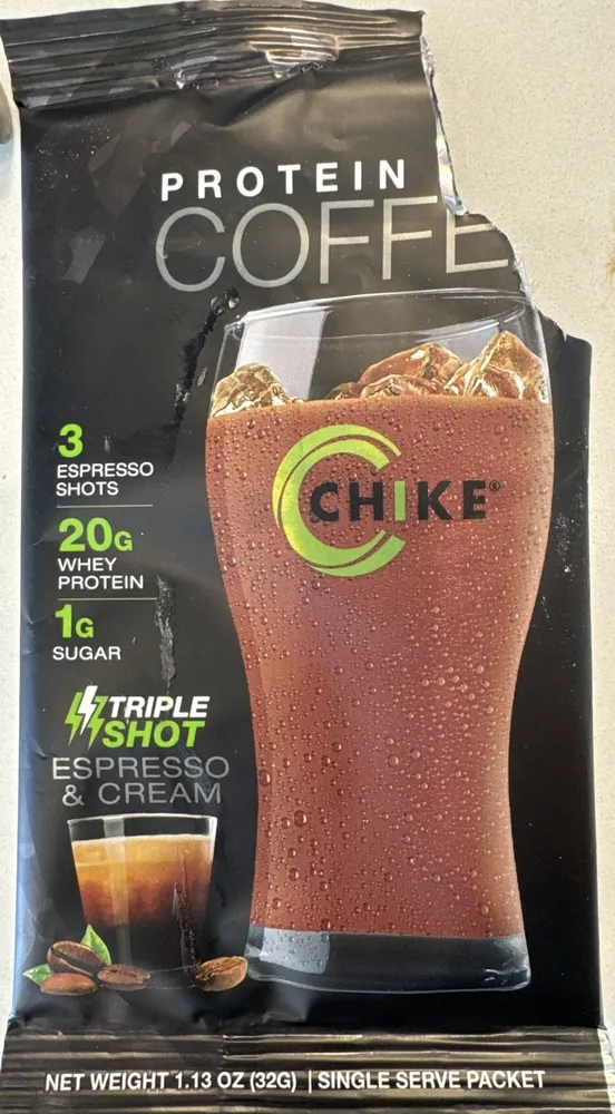 Protein iced coffee espresso and cream