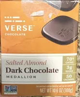Salted Almond Dark Chocolate Medallion