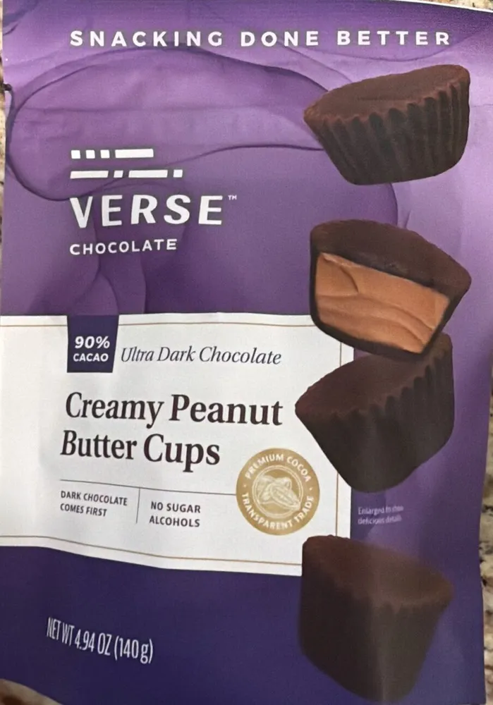 90% Cacao Creamy Peanut Butter Cups