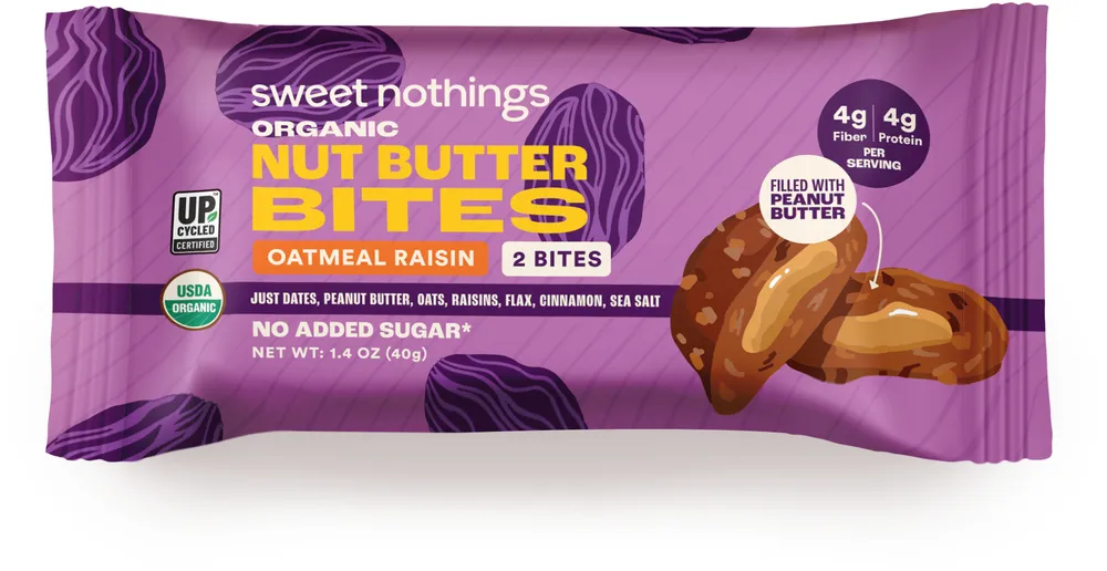 Organic Oatmeal Raisin Nut Butter Bites