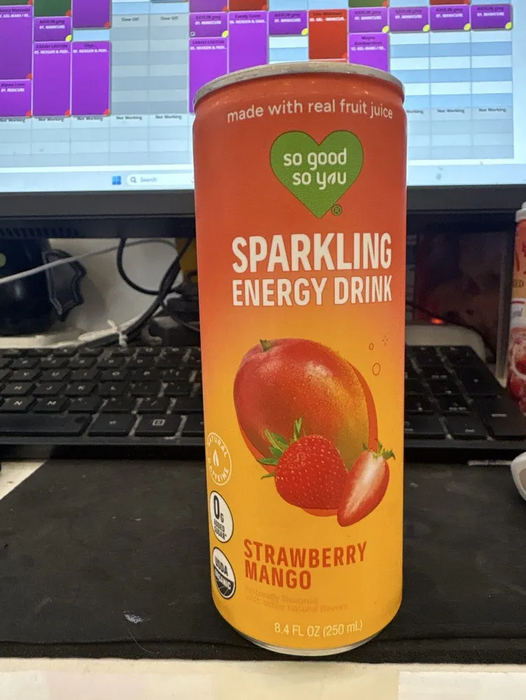 Sparkling Energy Drinks Strawberry Mango