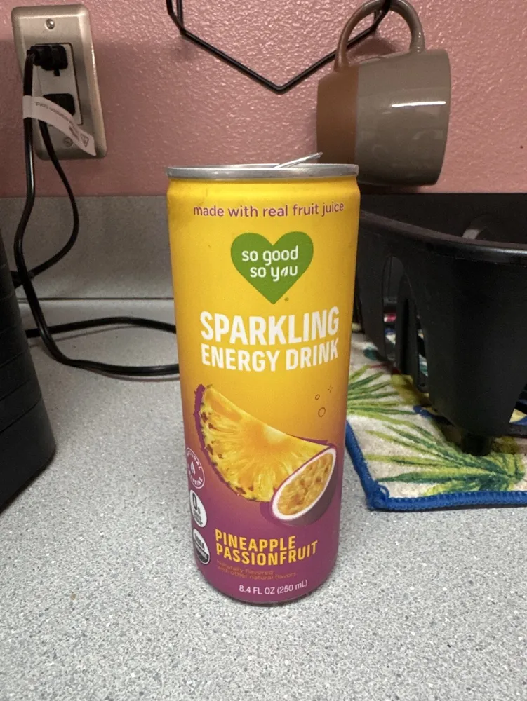 Sparkling Energy Drink Pineapple Passionfruit