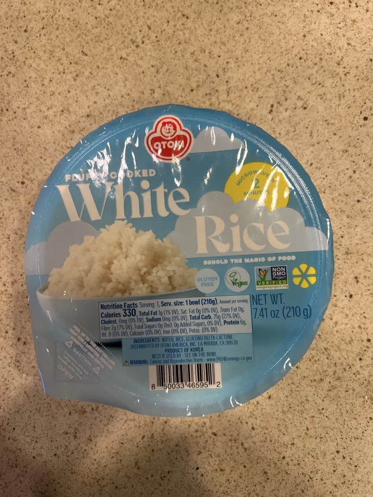 Fluffy Cooked White Rice