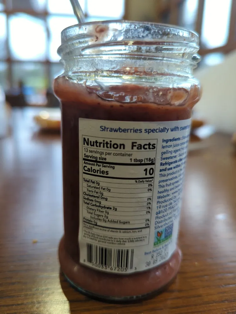 Fruit Spread: 96% Strawberries