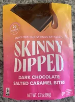 Skinny Dipped Dark Chocolate Salted Caramel Bites
