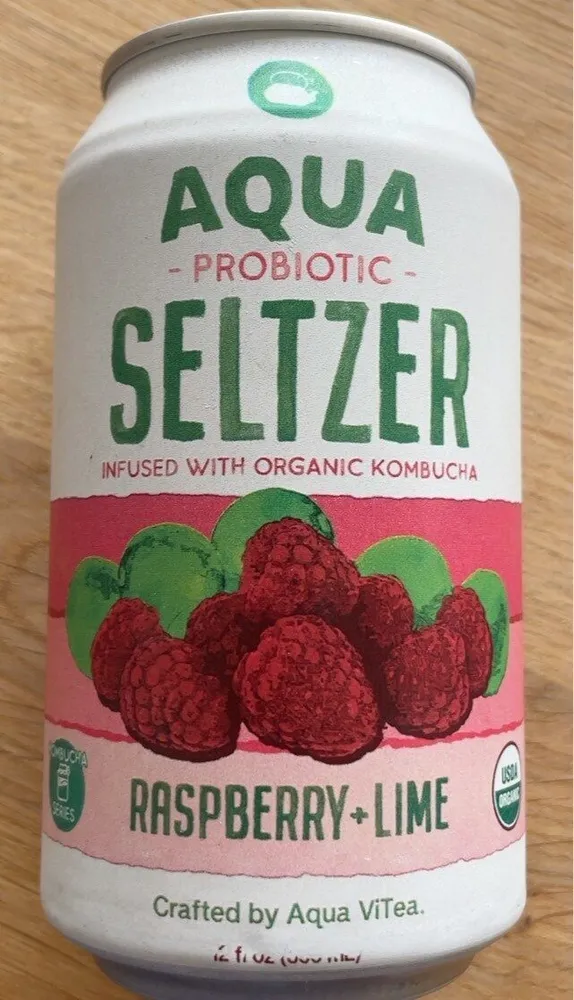 Aqua probiotic seltzer raspberry lime