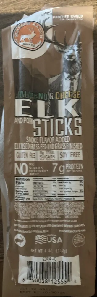 Jalapeno & Cheese Elk Sticks