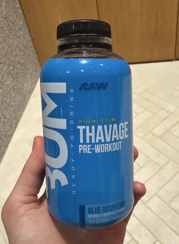 High-Stim Thavage Pre-Workout Blue Raspberry