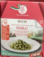 Fusilli Pâte dee we pesto de courgettes