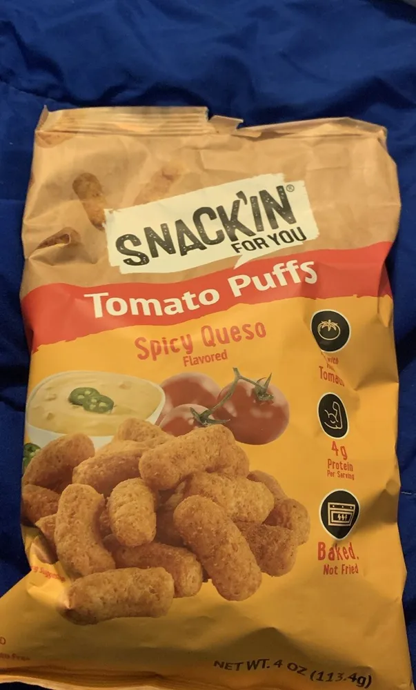 Tomato Puffs Spicy Queso Flavored