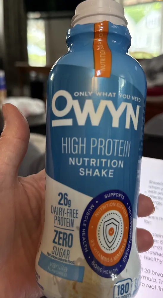 High protein nutrition shake vanilla