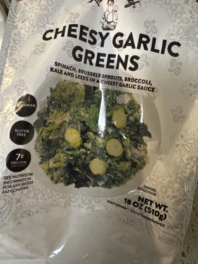 Cheesy Garlic Greens