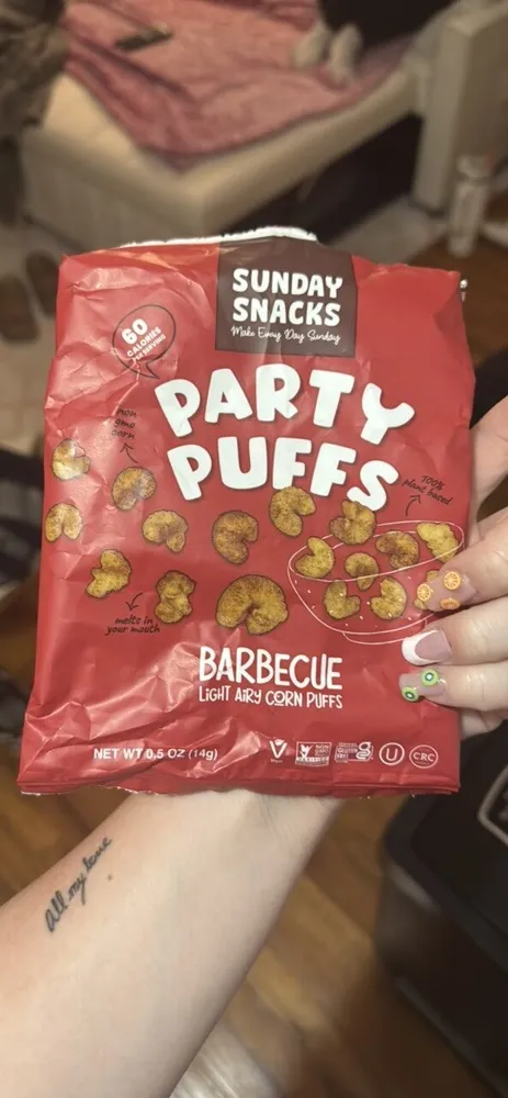 Party Puffs Barbecue Light Airy Corn Puffs