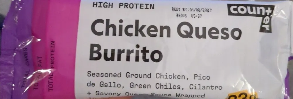 Chicken Queso Burrito