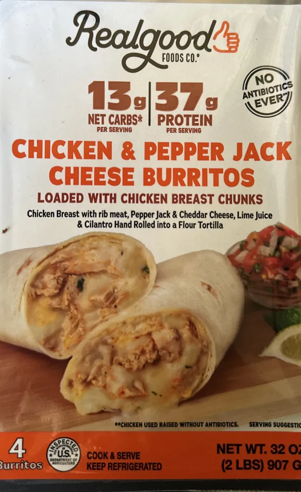 Chicken & Pepper Jack Cheese Burritos