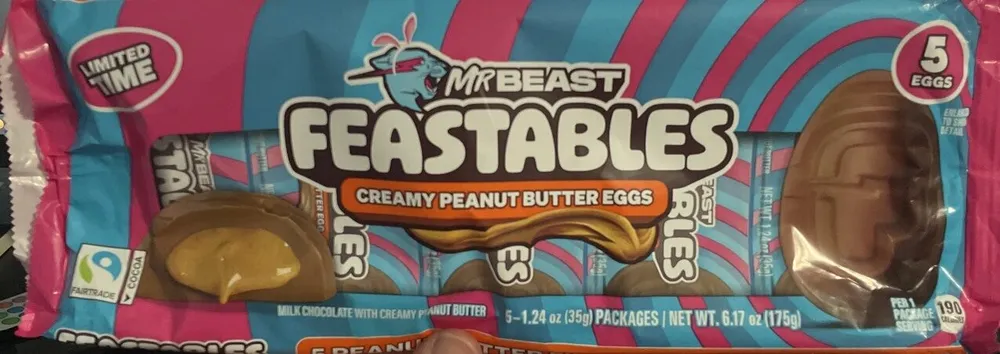 MrBeast Feastables Creamy Peanut Butter Eggs