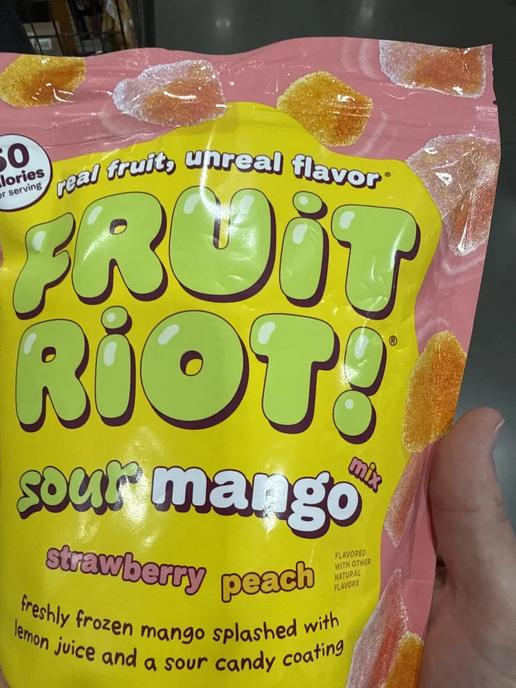 Fruit Riot! sour mango strawberry peach