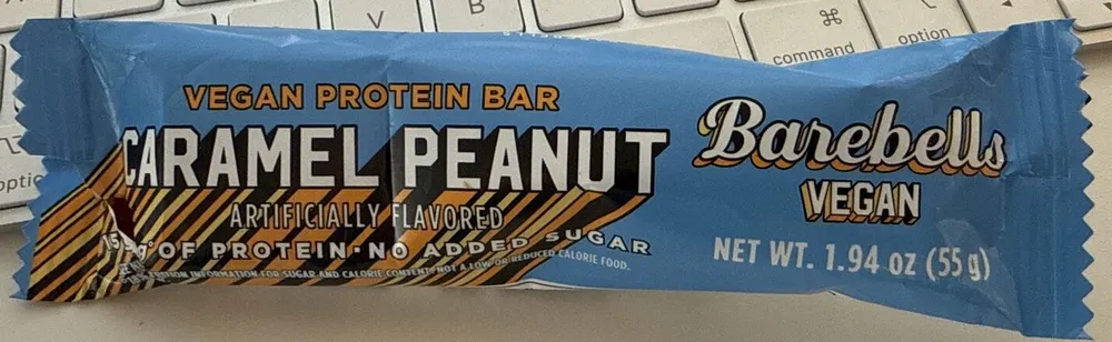Caramel peanut vegan protein bar