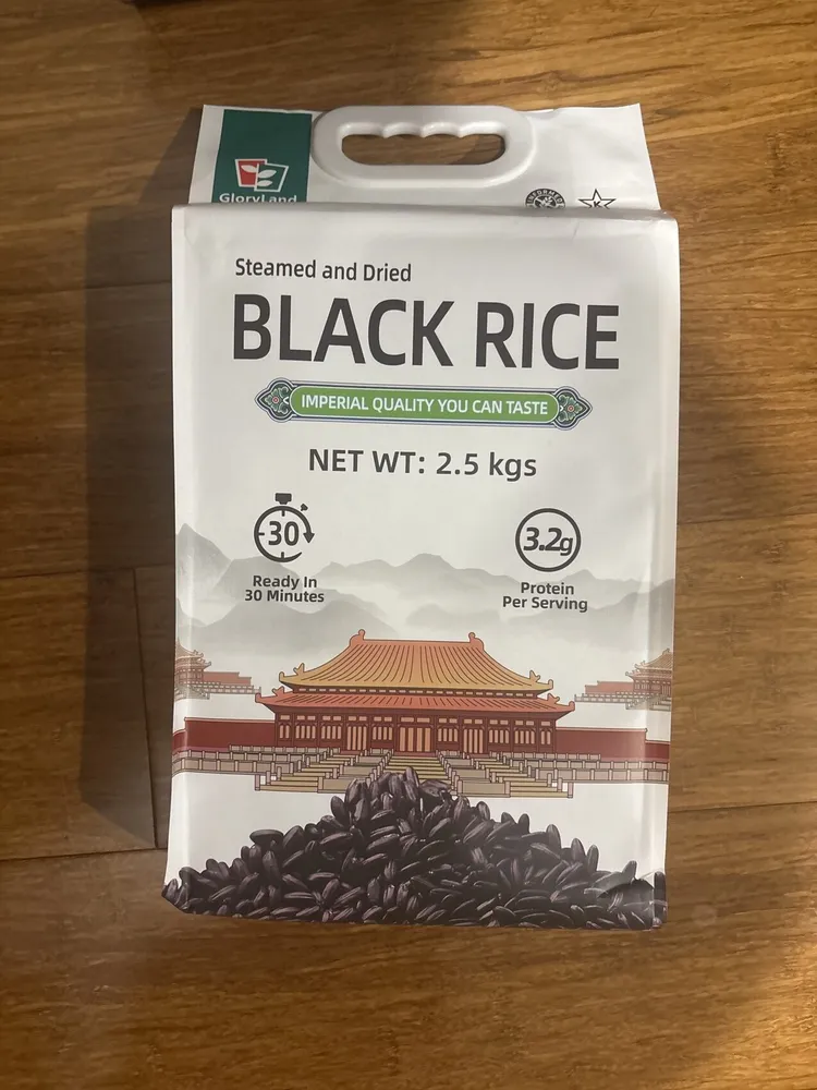 Steamed and Dried Black Rice