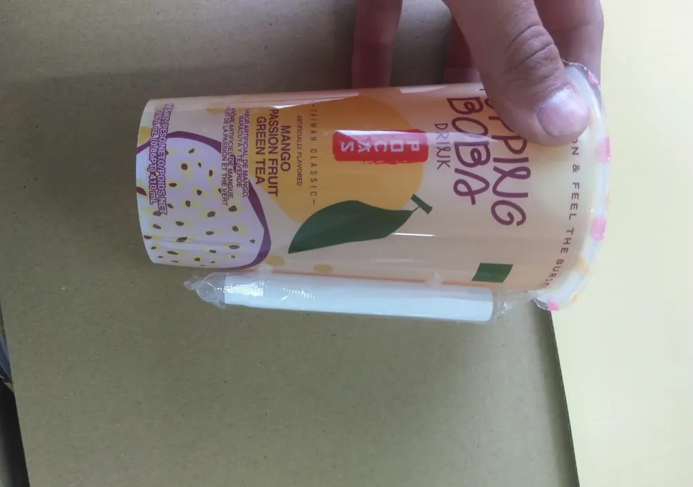 Popping Boba Drink Mango Passionfruit Green Tea
