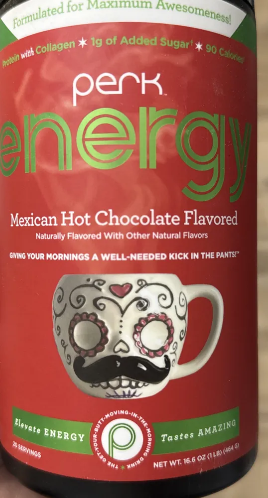 Perk energy Mexican Hot Chocolate Flavored