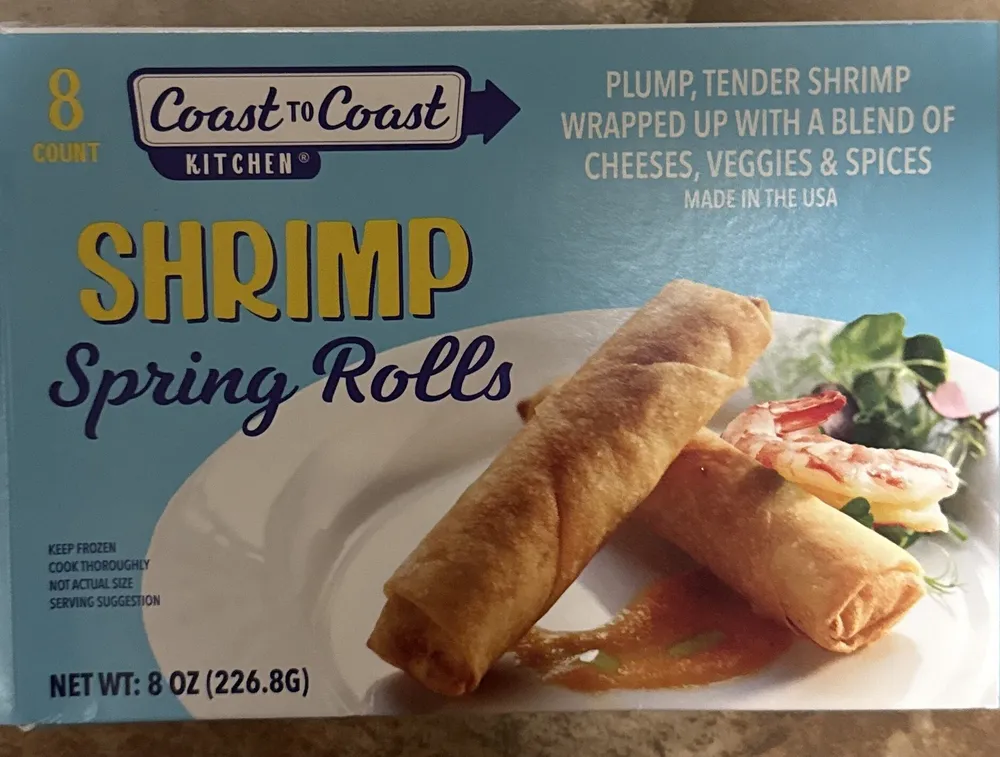 Shrimp, spring rolls