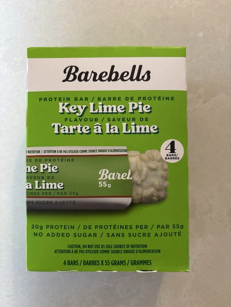 Barbells protein bar, key lime pie flavour