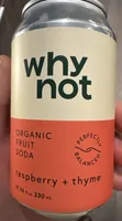 Organic Fruit Soda Raspberry + Thyme
