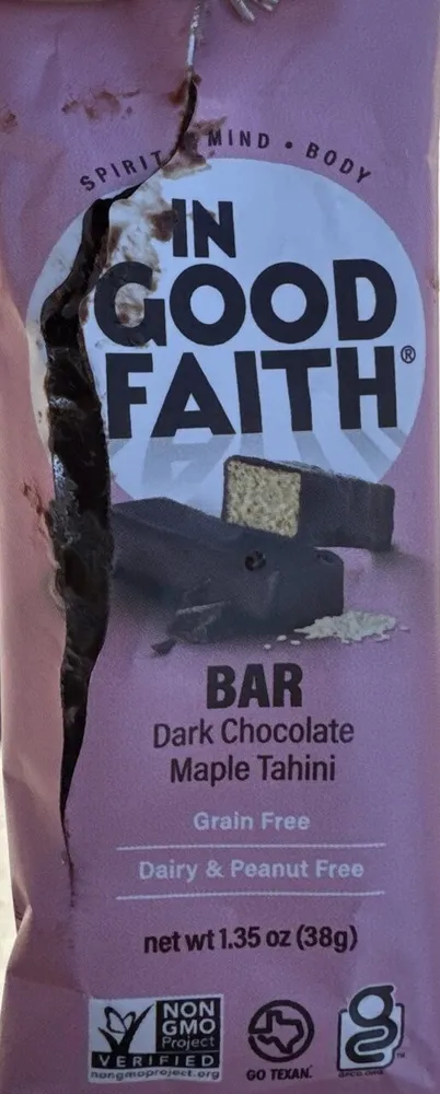 Dark Chocolate Maple Tahini Bar