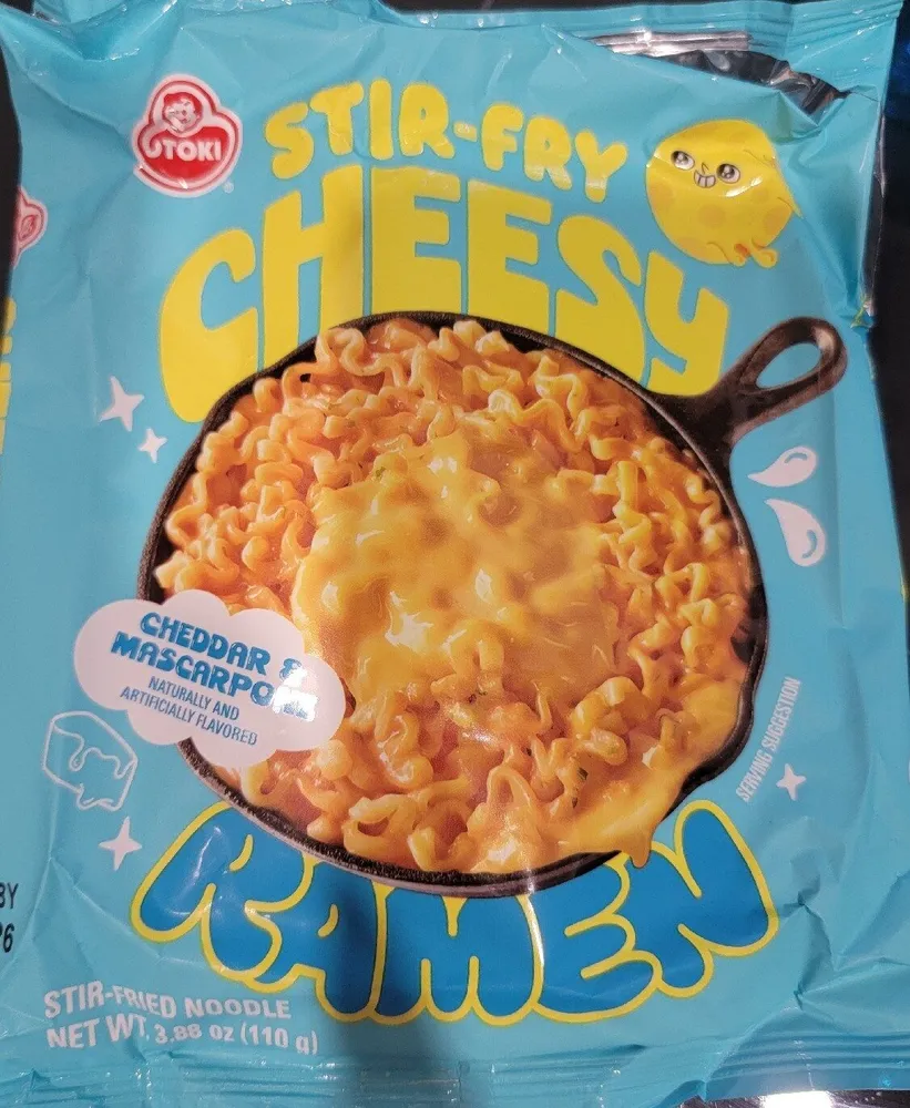 Stir Fry Cheesy Ramen - Cheddar and mascarpone