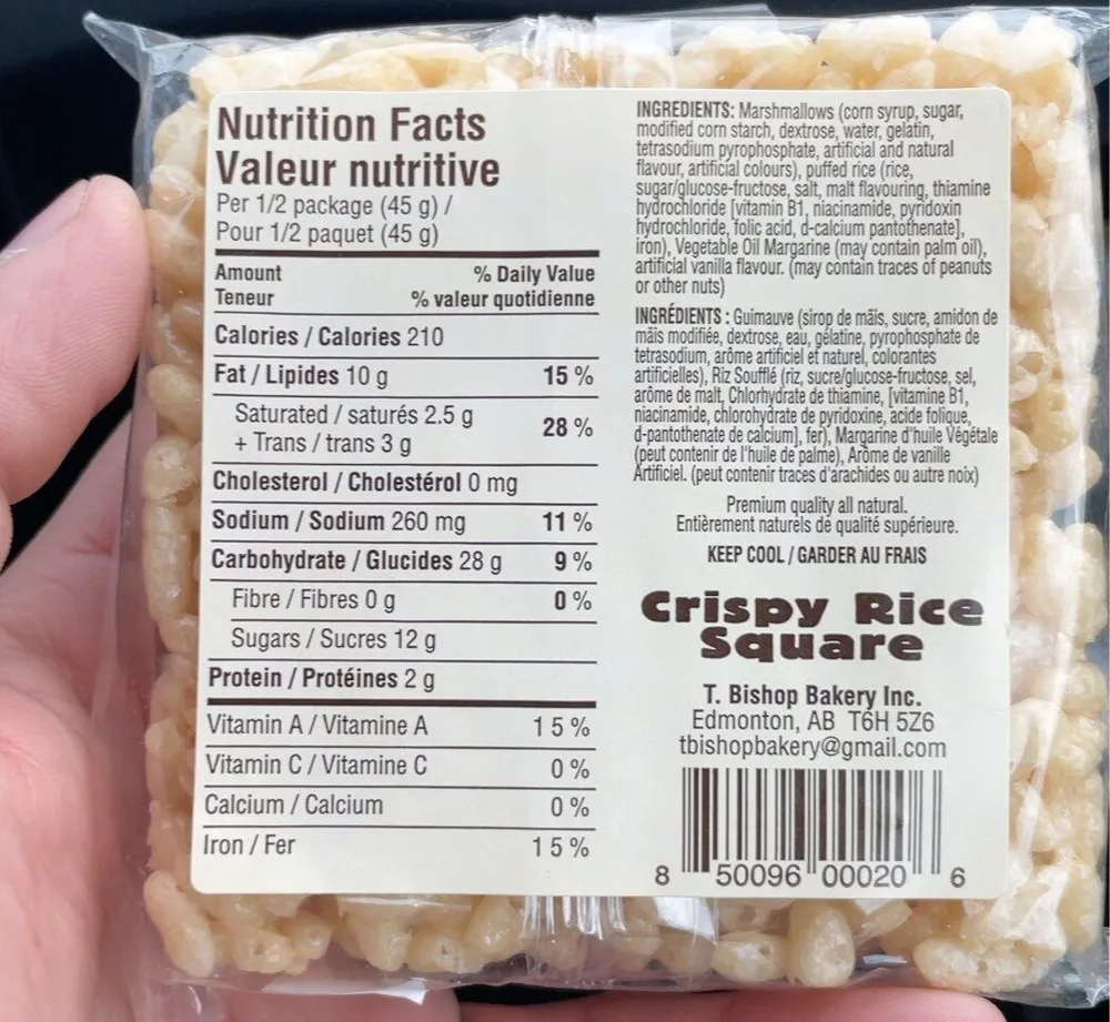Crispy rice square