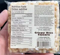 Crispy rice square