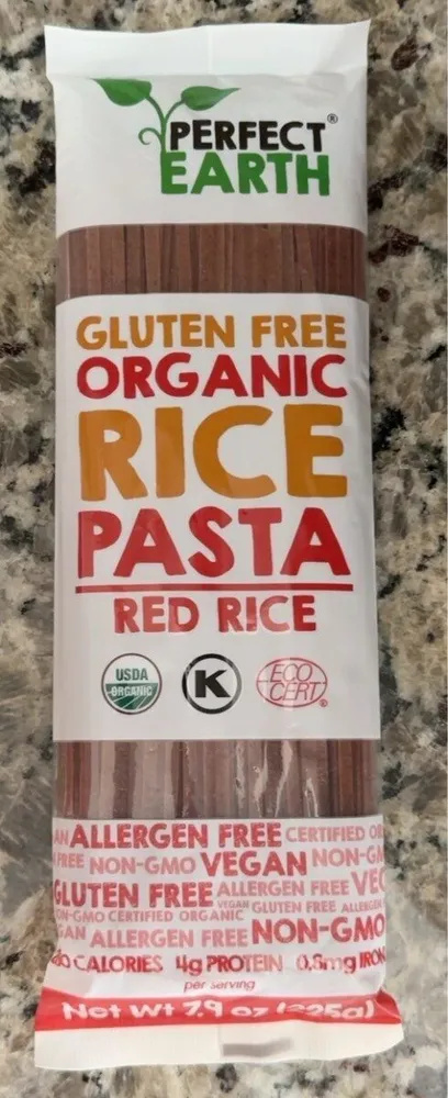 Gluten, free, organic, rice, pasta, red rice