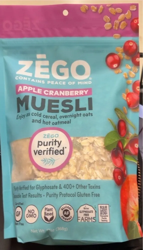 Organic Meusli, Apple Cranberry