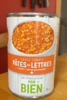 Sauce tomate pates en lettres