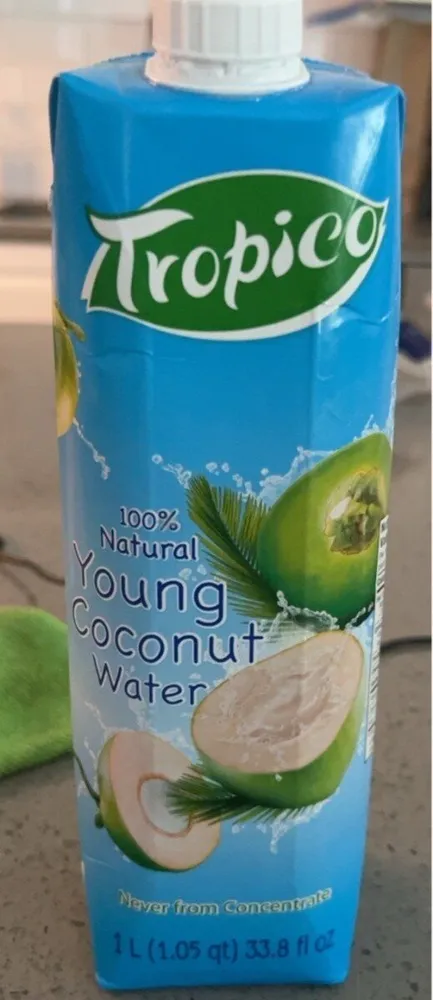 100% natural young coconut water