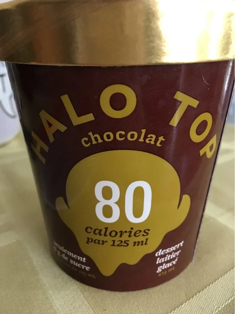Glace Halo Top au chocolat