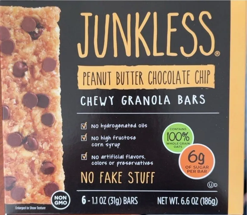 Chewy Granola Bars Peanut Butter Chocolate Chip