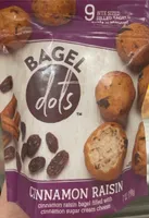 Cinnamon Raisin Bagel Filled With Cinnamon Sugar Cream Cheese, Cinnamon Raisin