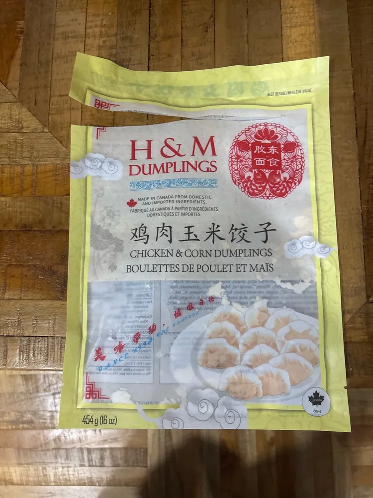 Chicken & Corn Dumplings