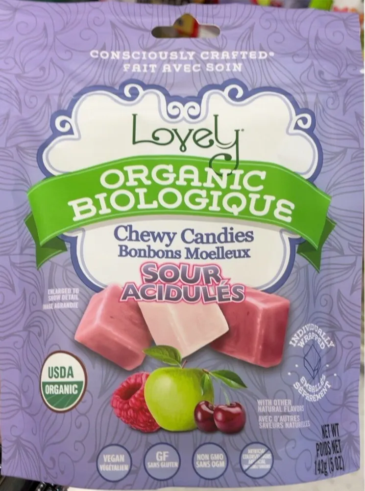 Sour chewy candies