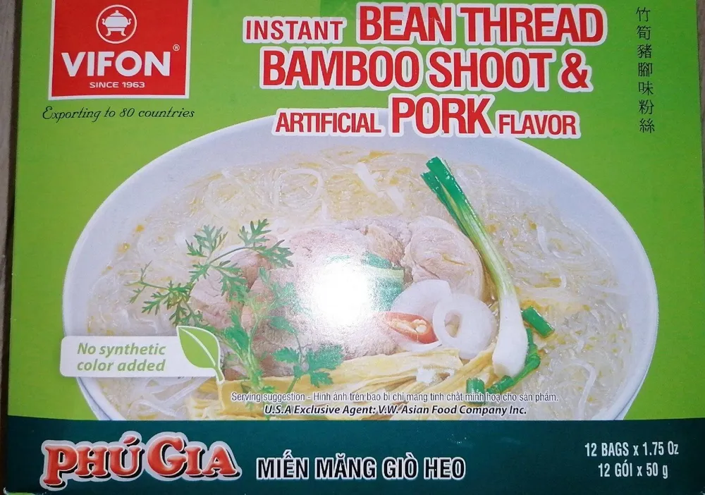 Instant Bean Thread Bamboo shoots & Artificial pork flavor