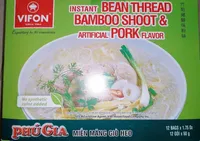 Instant Bean Thread Bamboo shoots & Artificial pork flavor