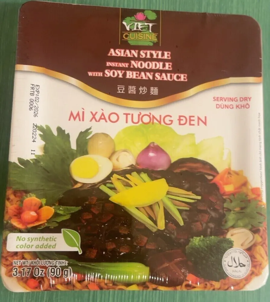 Asian style instant noodle with soy bean sauce