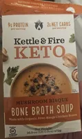 mushroom bisque soup with chicken bone broth