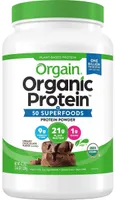 Organic Protein Powder, Creamy Chocolate Fudge, 2.74 LB