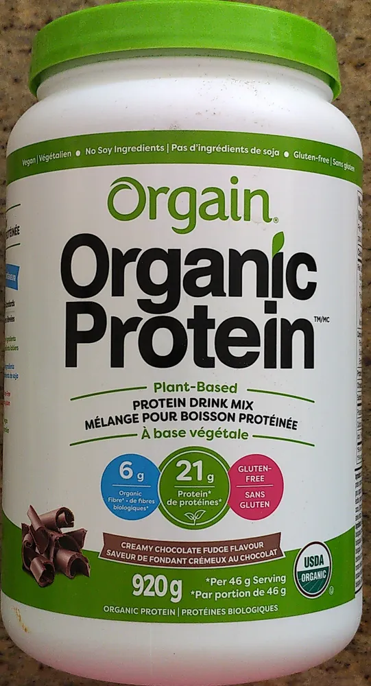 Organic Protein Plant-Based Protein Drink Mix Creamy Chocolate Fudge Flavour