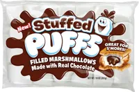 Chocolate filled vanilla marshmallows